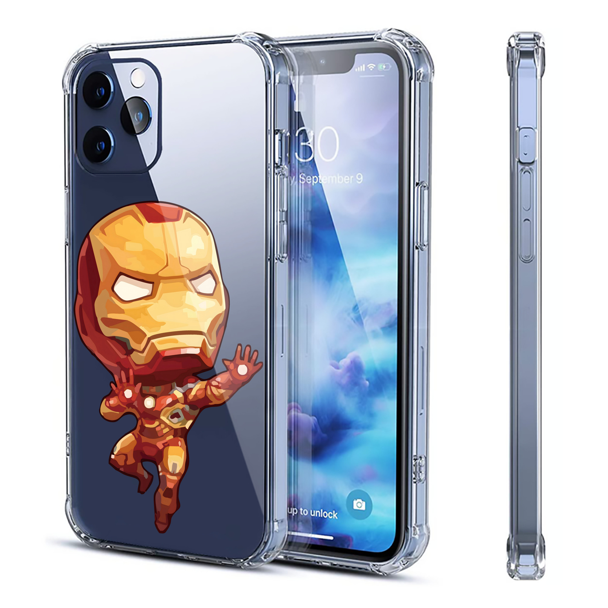 （画像用） アベンジャーズ The Avengers 【iPhone 12シリーズ対応】透明スマホケース（クリアソフトケース）